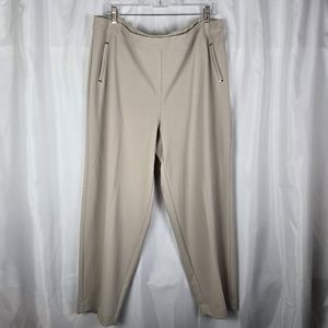 NEW Cato Cream Color Loose Fit Pull On Trouser Pants Womens Plus Size 18/20